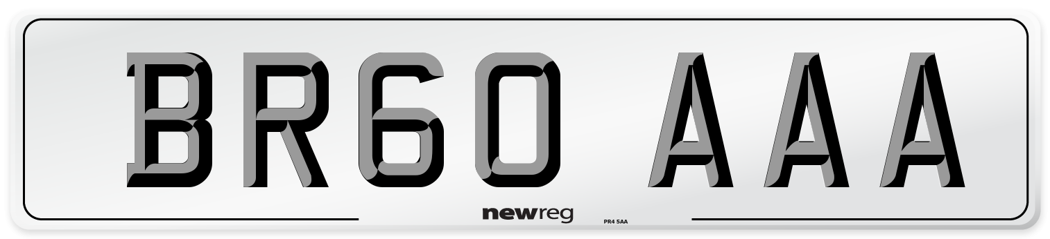BR60 AAA Number Plate from New Reg